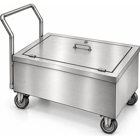 Box-type trolley with lid made by Neelansh Equipments & Machines, Pune