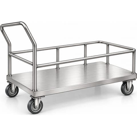 Trolley with side rails made by Neelansh Equipments & Machines, Pune
