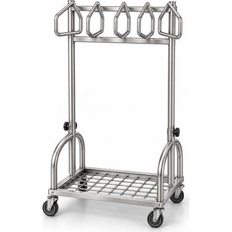 SS apron stand made by Neelansh Equipments & Machines, Pune
