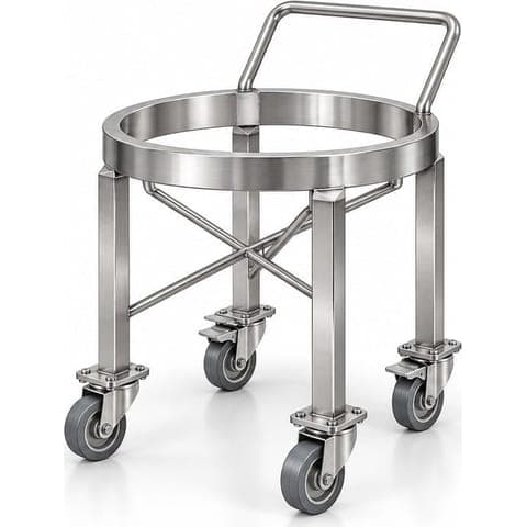 SS vessel trolley made by Neelansh Equipments & Machines, Pune