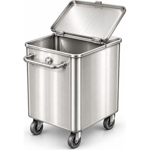 Waste bin trolley made by Neelansh Equipments & Machines, Pune