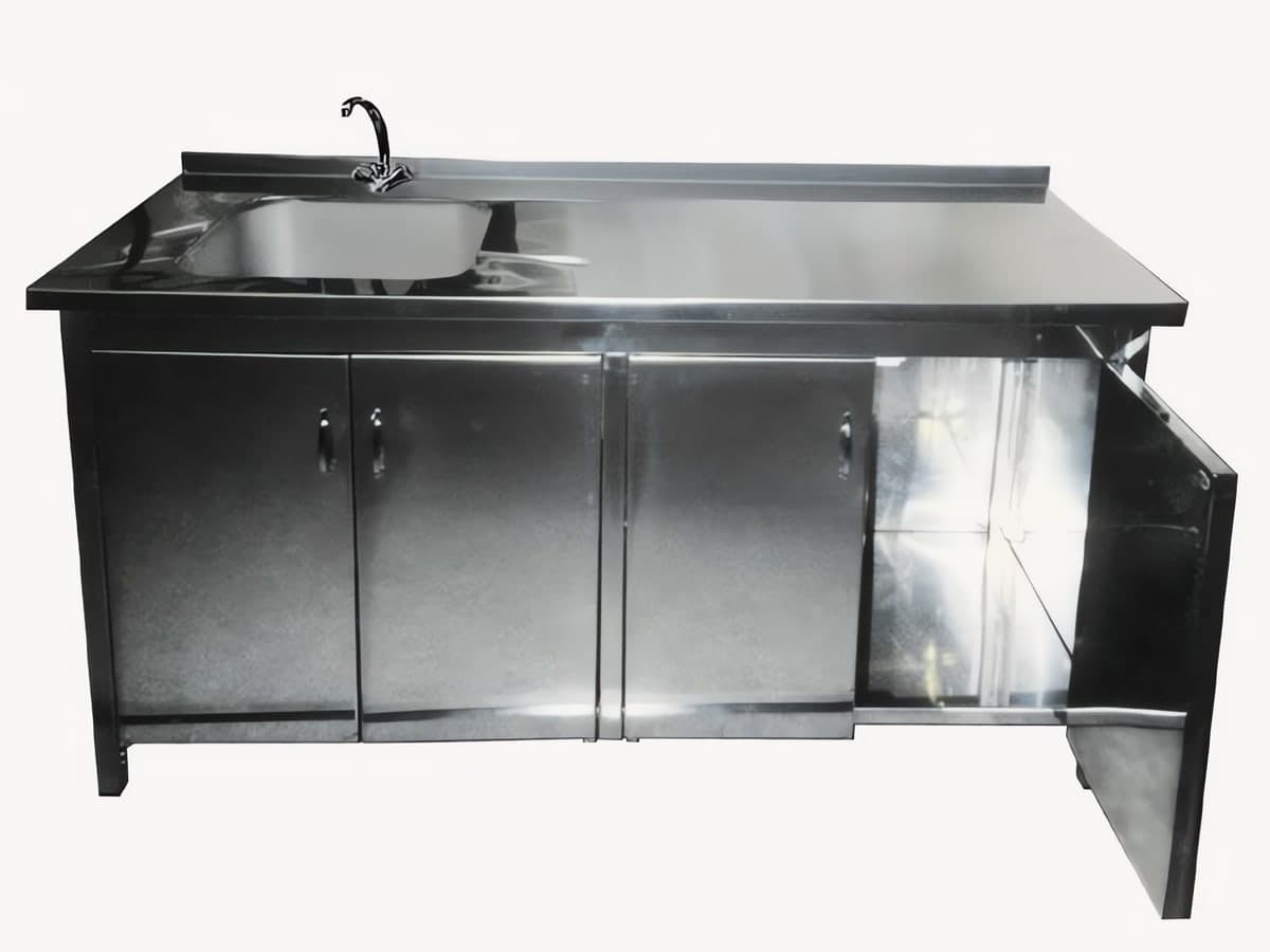 SS Sink Cabinet made by Neelansh Equipments & Machines, Pune