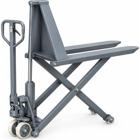 High-lift pallet truck made by Neelansh Equipments & Machines, Pune