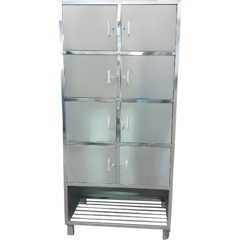 Locker with shoe rack made by Neelansh Equipments & Machines, Pune