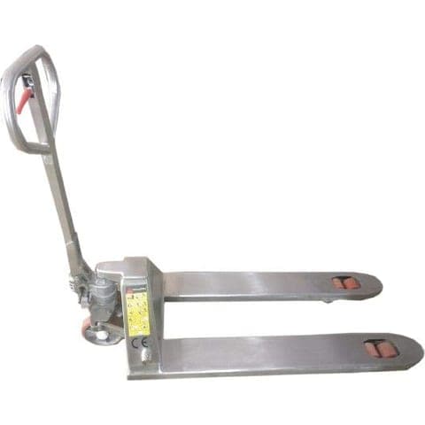 SS pallet truck made by Neelansh Equipments & Machines, Pune