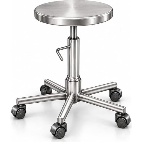 SS revolving stool made by Neelansh Equipments & Machines, Pune