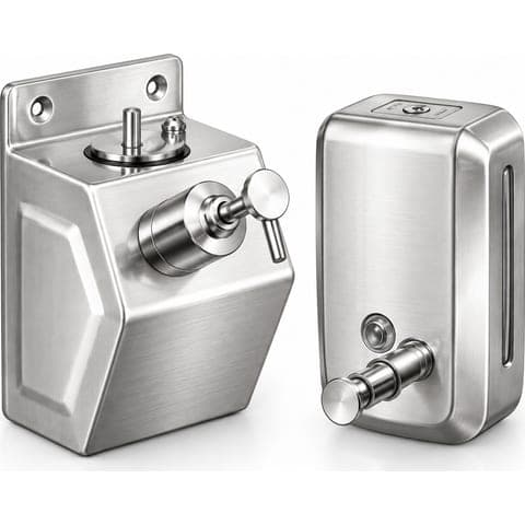 SS soap dispenser made by Neelansh Equipments & Machines, Pune