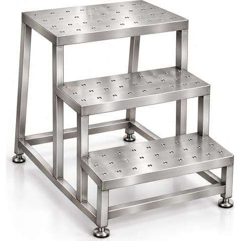 SS step ladder made by Neelansh Equipments & Machines, Pune
