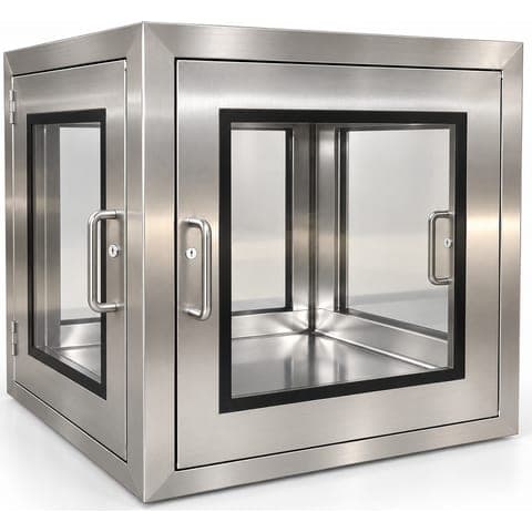 Three-door pass box made by Neelansh Equipments & Machines, Pune